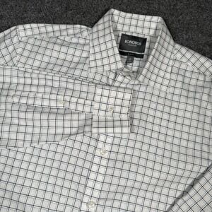 Bonobos Shirt Mens Large Slim Fit Black Plaid Performance Stretch Long Sleeve